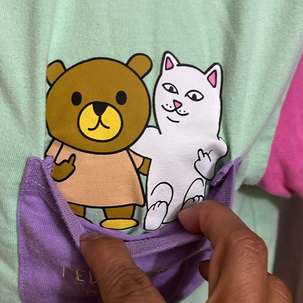 Teddy Fresh Rip n Dip Collab Color Block Pocket Tee - Picture 4 of 7